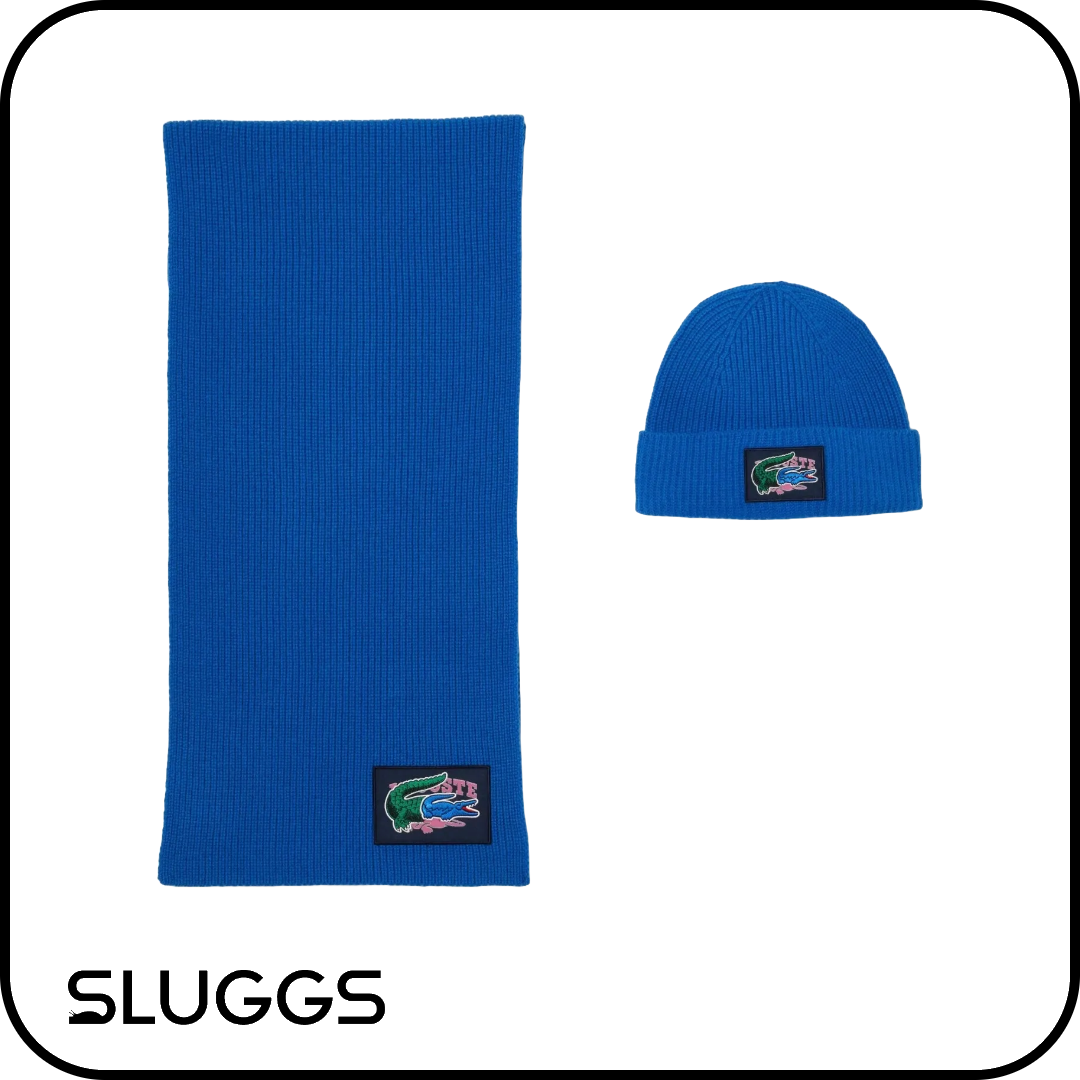 LACOSTE - BEANIE HAT & SCARF BOX SET