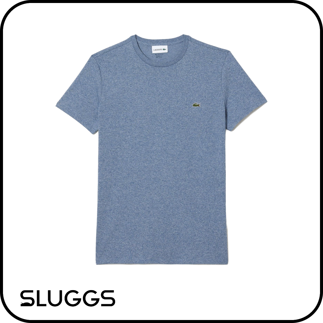 LACOSTE - PIMA T-SHIRT TEXTURED BLUE