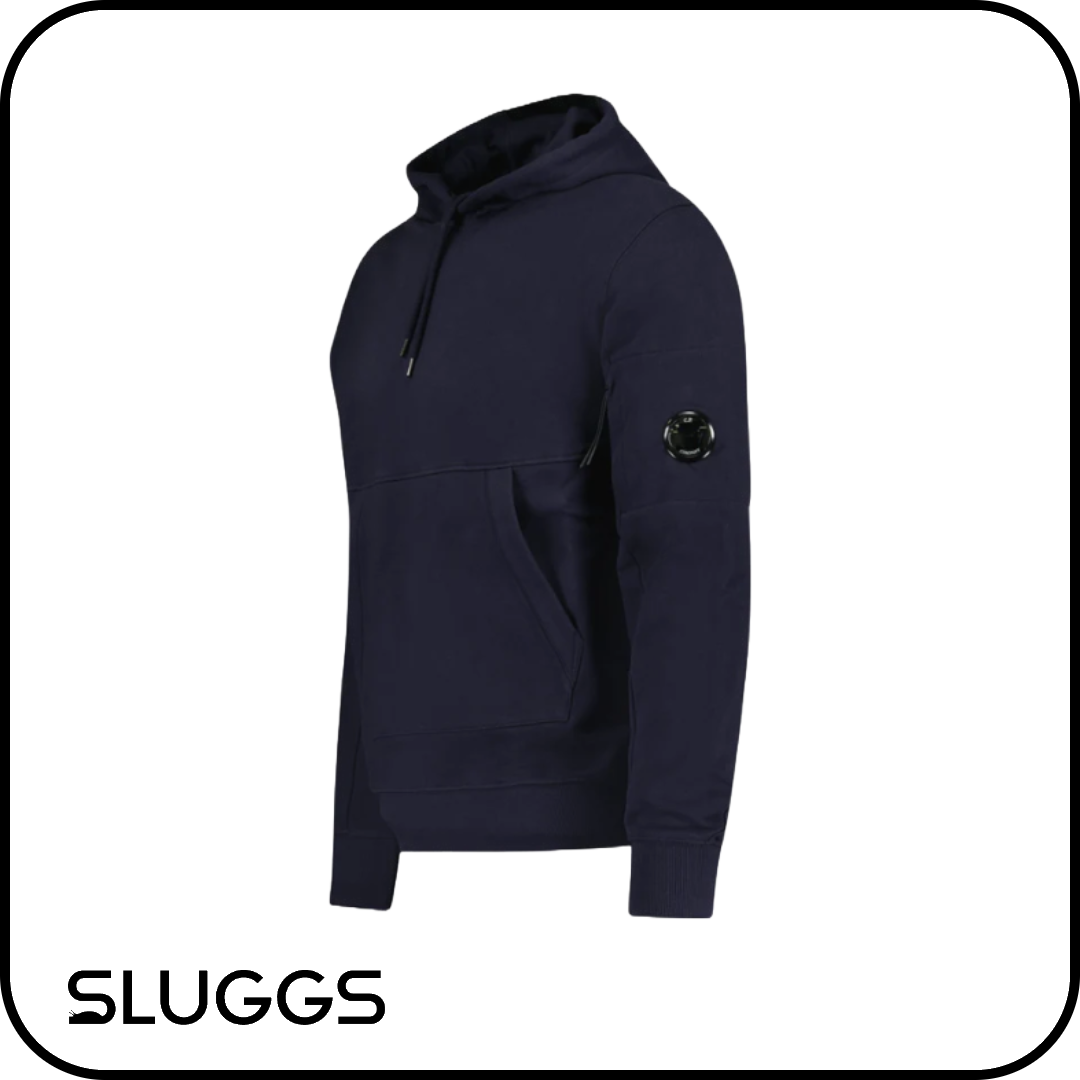 C.P. COMPANY - LENS DIAGONAL RAISED HOODY
